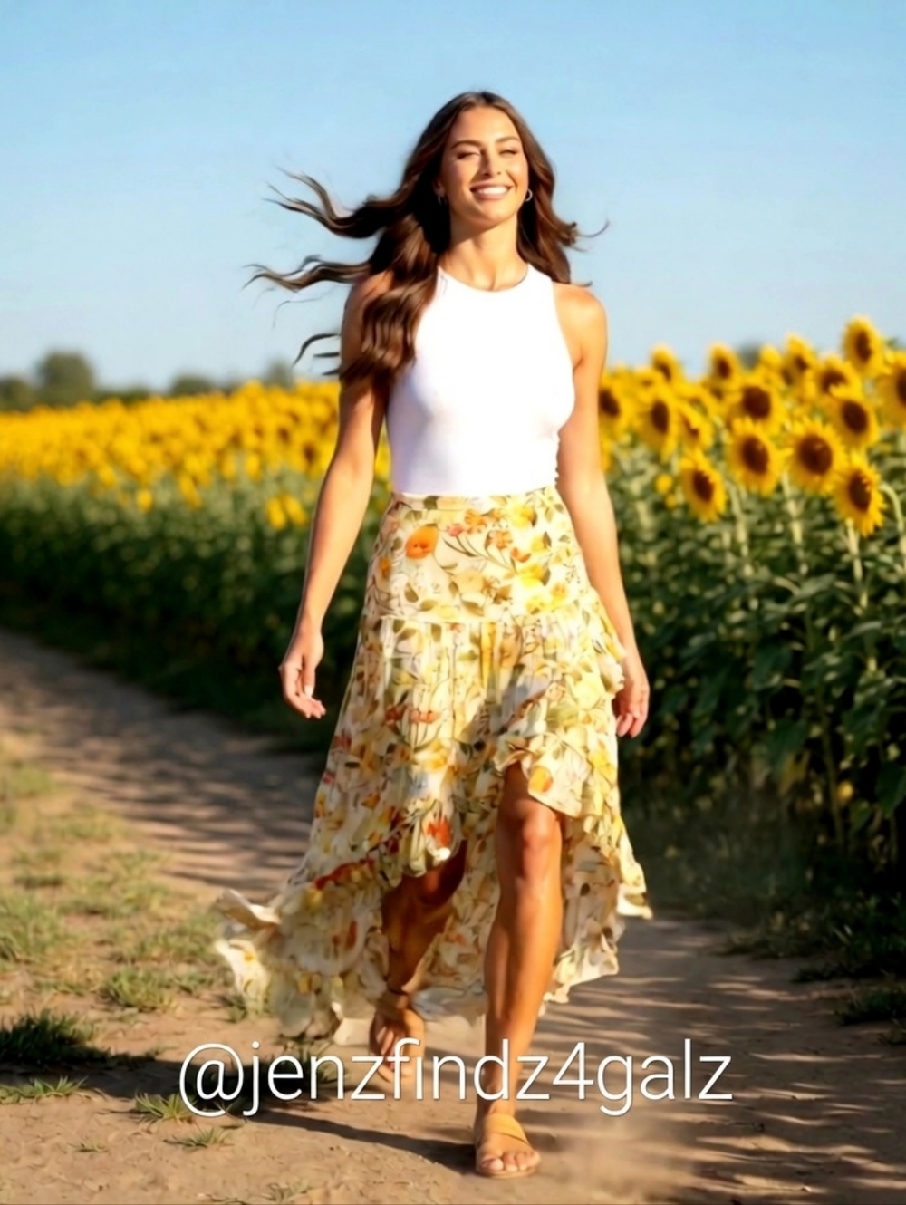 Spell & The Gypsy Collective NWT Vintage Hi-Low Yellow Floral Print Maxi Skirt